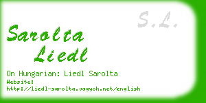 sarolta liedl business card